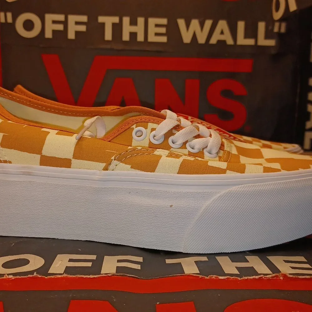 Vans Authentic Stacked Women's 8.5 Men's 7 Multi Checkered Sandstone VN0AKXXSST